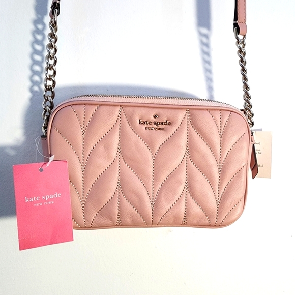 Nwt Kate Spade Pink Quilted Crossbody Bag - Picture 1 of 13